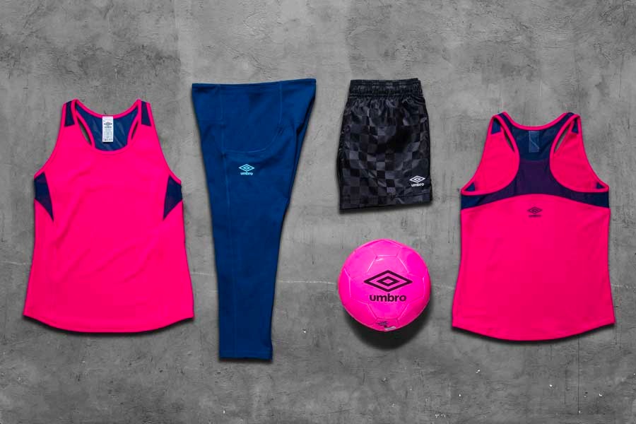 Umbro sports wear in pink , blue and grey color