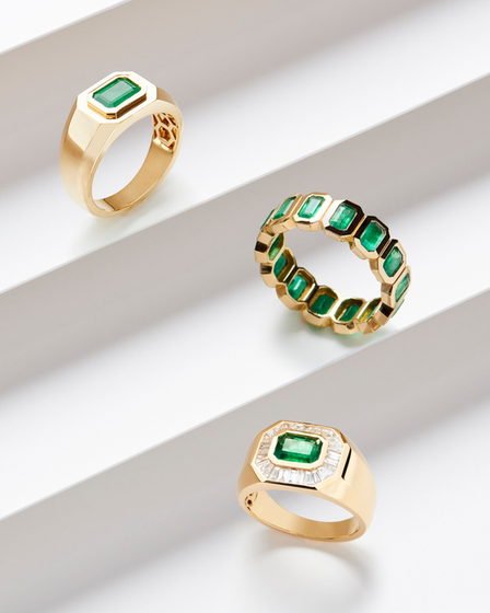 Rings with emeralds