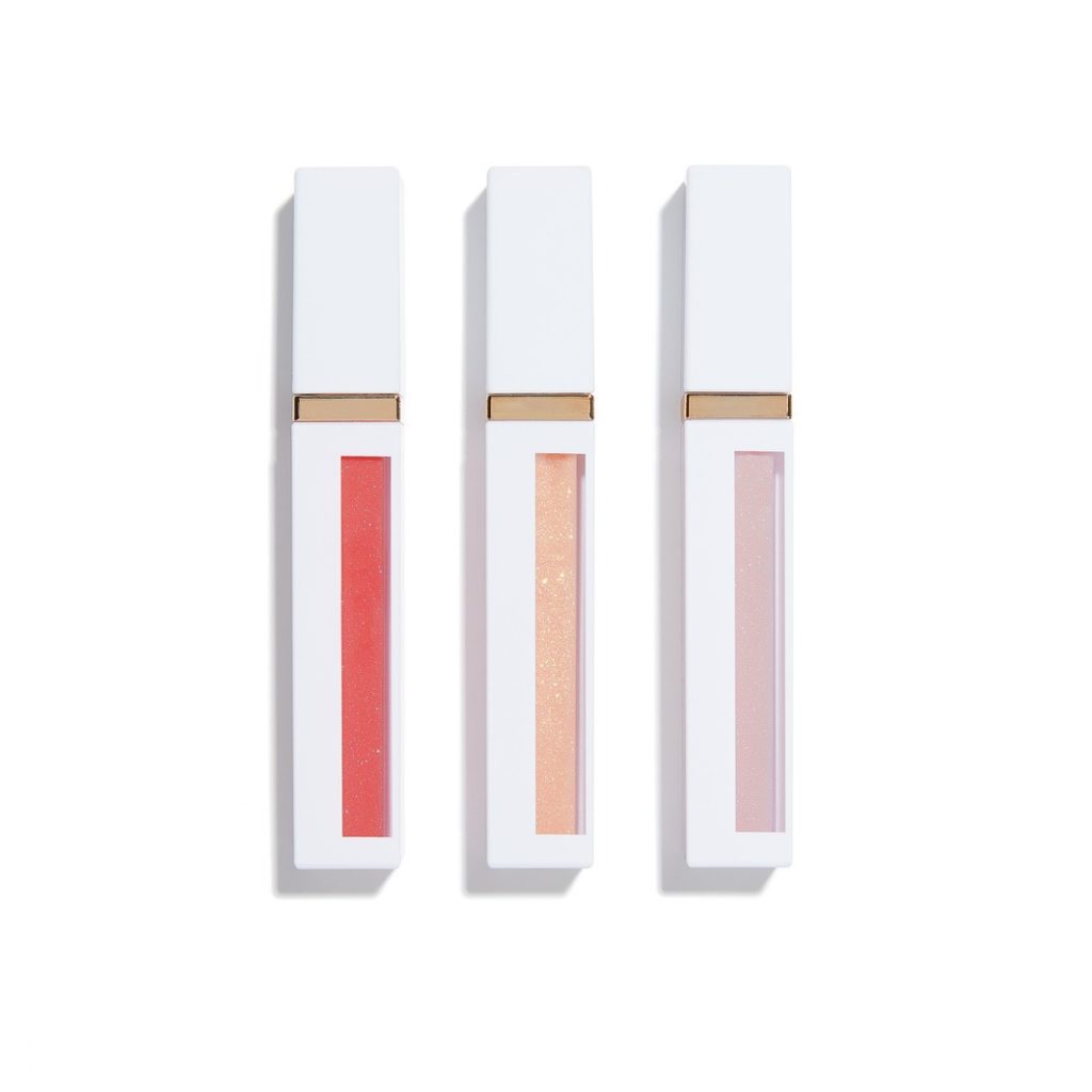 Images of 3 different colors of shades of beauty products