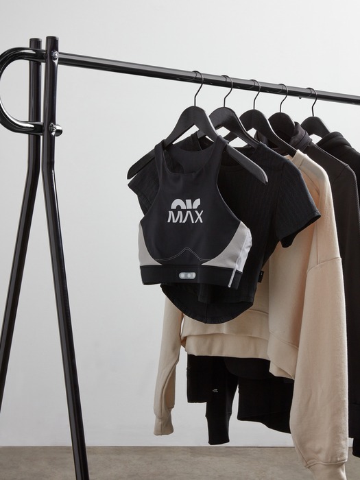 Max sports wear hanged on hager rod